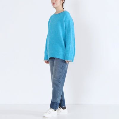 ウール混 シャギーニットプルオーバー