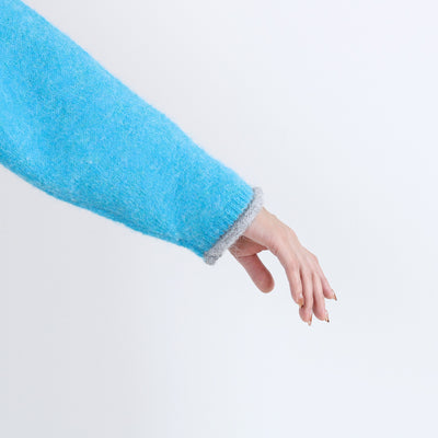 ウール混 シャギーニットプルオーバー