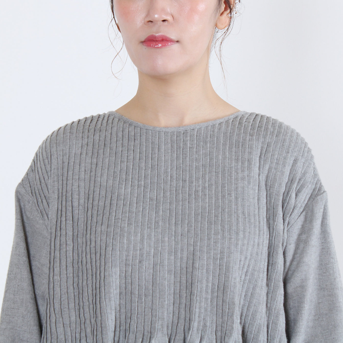 綿100% ピンタックワンピース コットンビエラ起毛使用