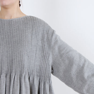 綿100% ピンタックワンピース コットンビエラ起毛使用