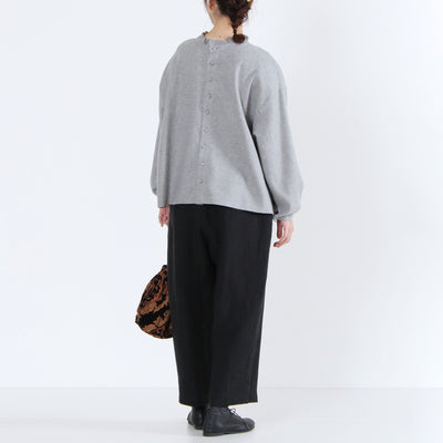 綿100% 前後2WAY フリル衿ブラウス コットンビエラ起毛使用