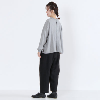 綿100% 前後2WAY フリル衿ブラウス コットンビエラ起毛使用