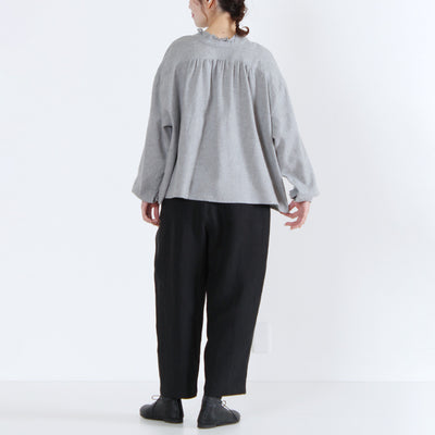 綿100% 前後2WAY フリル衿ブラウス コットンビエラ起毛使用