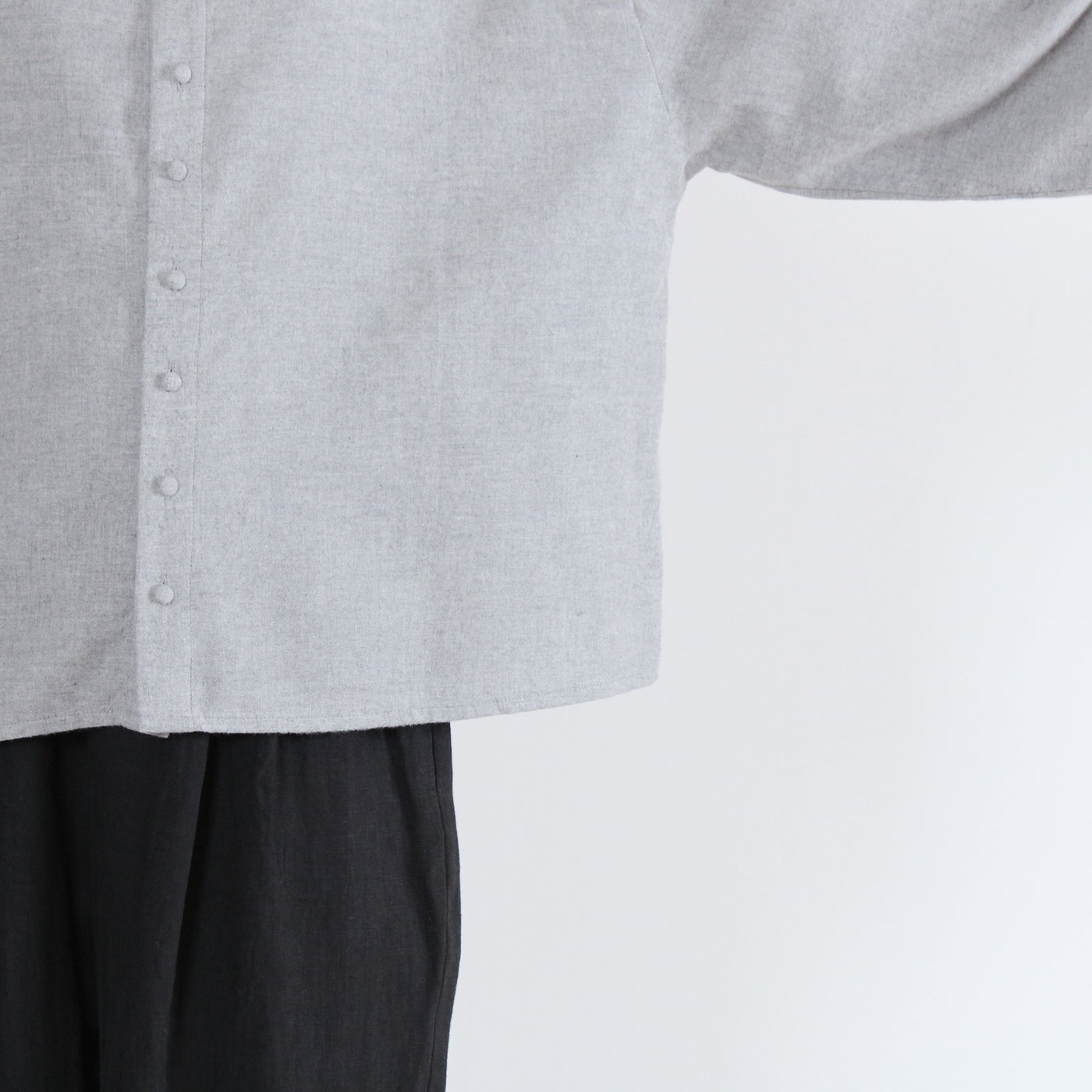 綿100% 前後2WAY フリル衿ブラウス コットンビエラ起毛使用