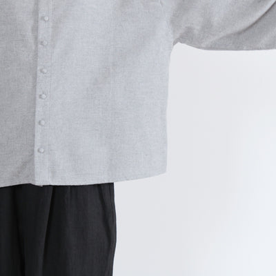 綿100% 前後2WAY フリル衿ブラウス コットンビエラ起毛使用