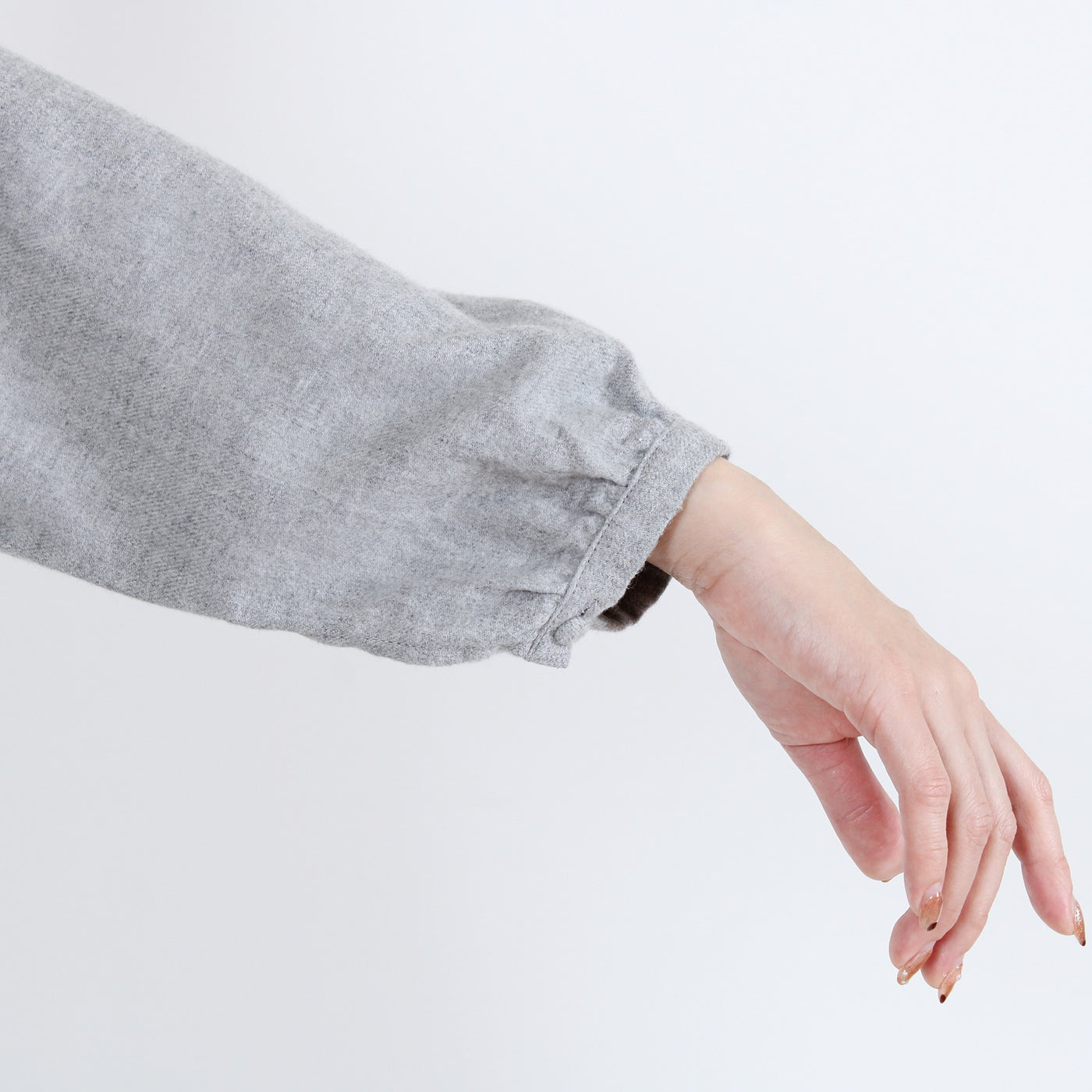 綿100% 前後2WAY フリル衿ブラウス コットンビエラ起毛使用