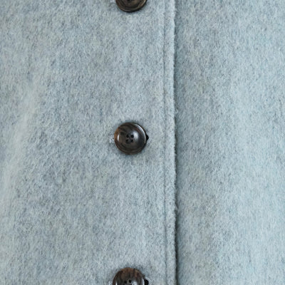 日本製 ウール混 ショールカラージャケット ウール混ビーバー素材使用