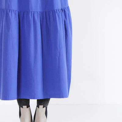 日本製 綿100% ちび衿ワンピース 近江晒ブロード使用