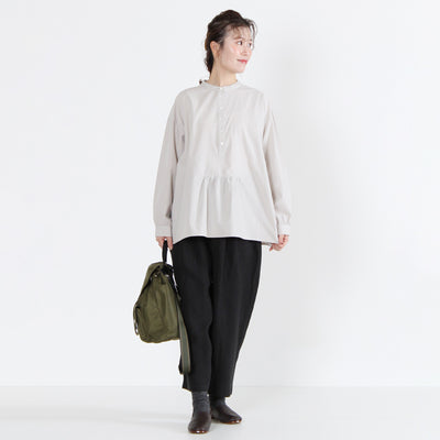 日本製 綿100% プルオーバーシャツ 近江晒ブロード使用