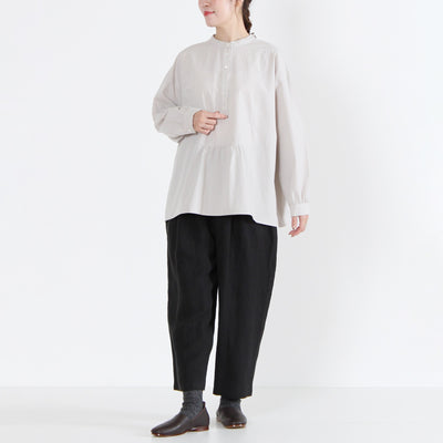 日本製 綿100% プルオーバーシャツ 近江晒ブロード使用