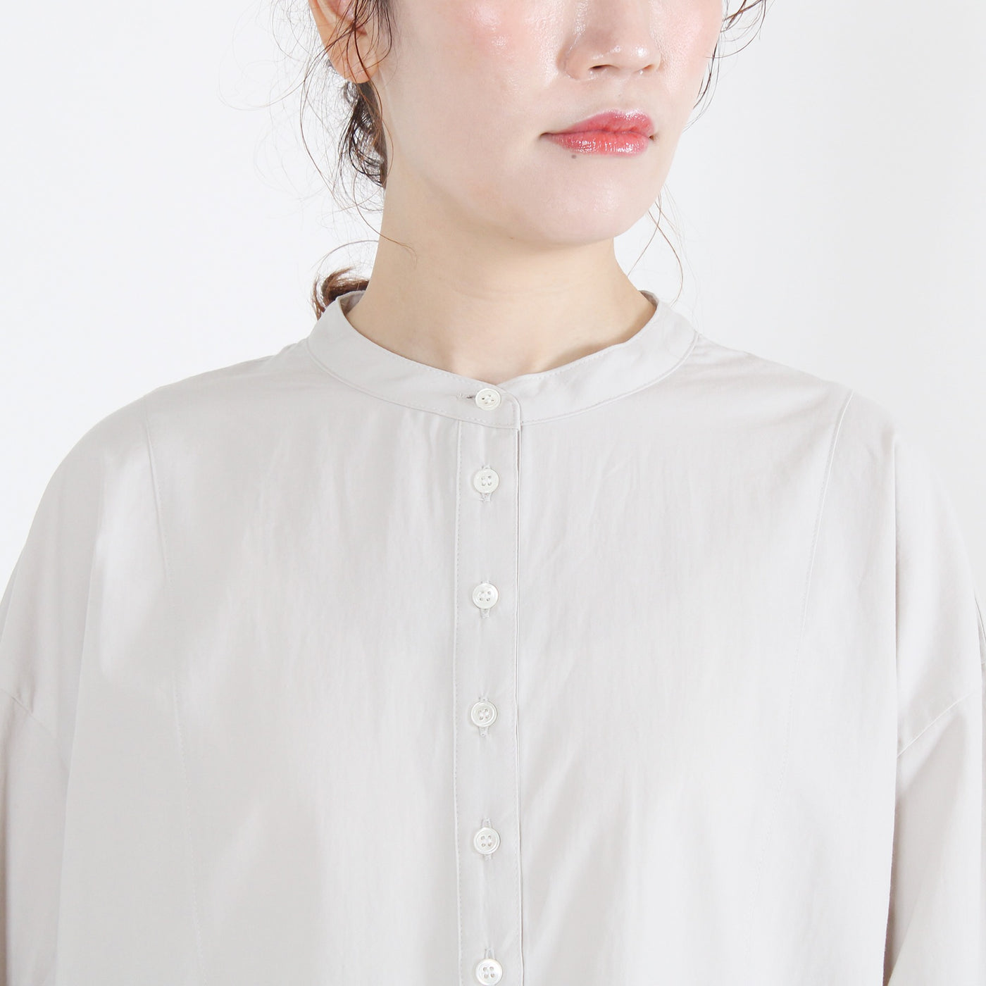 日本製 綿100% プルオーバーシャツ 近江晒ブロード使用