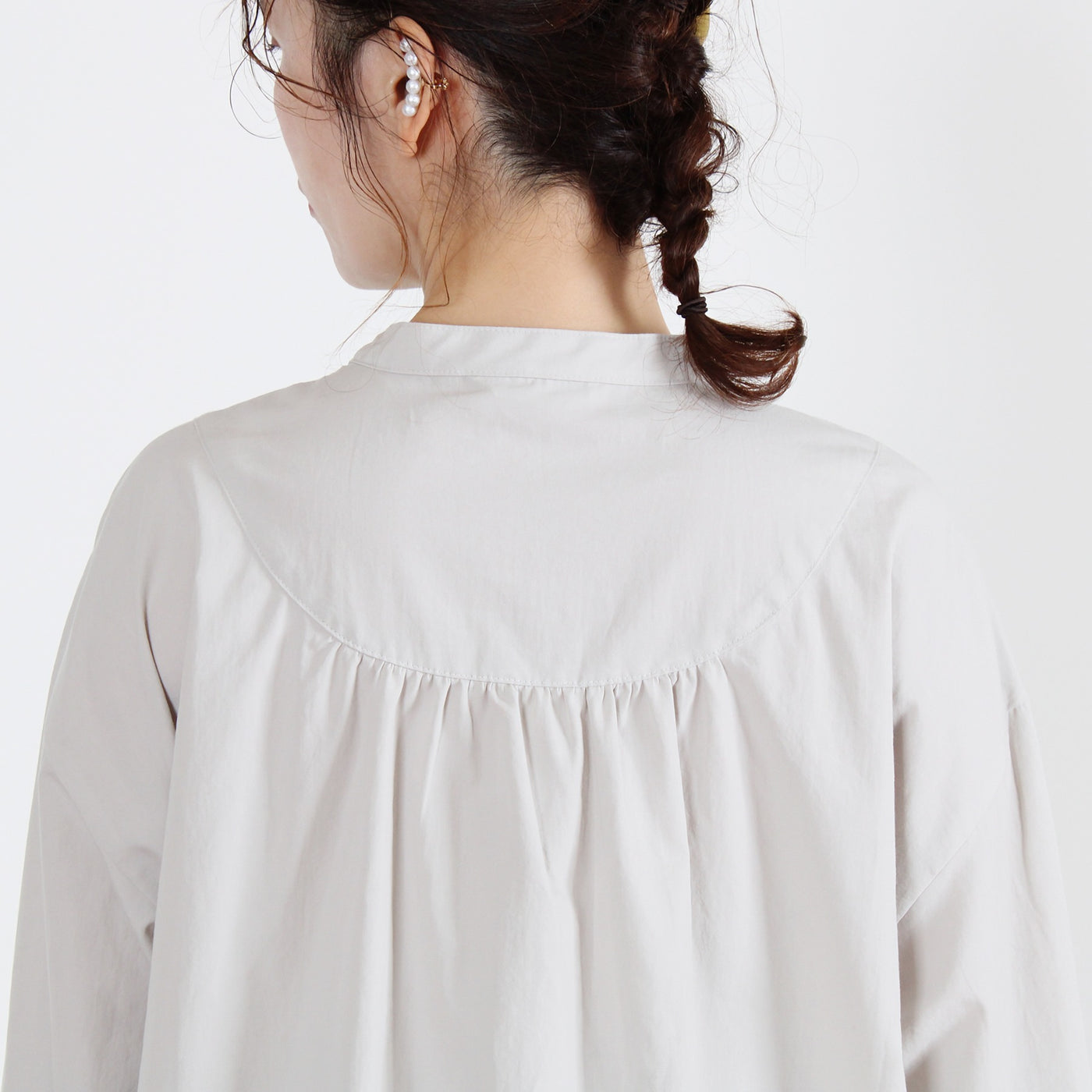 日本製 綿100% プルオーバーシャツ 近江晒ブロード使用