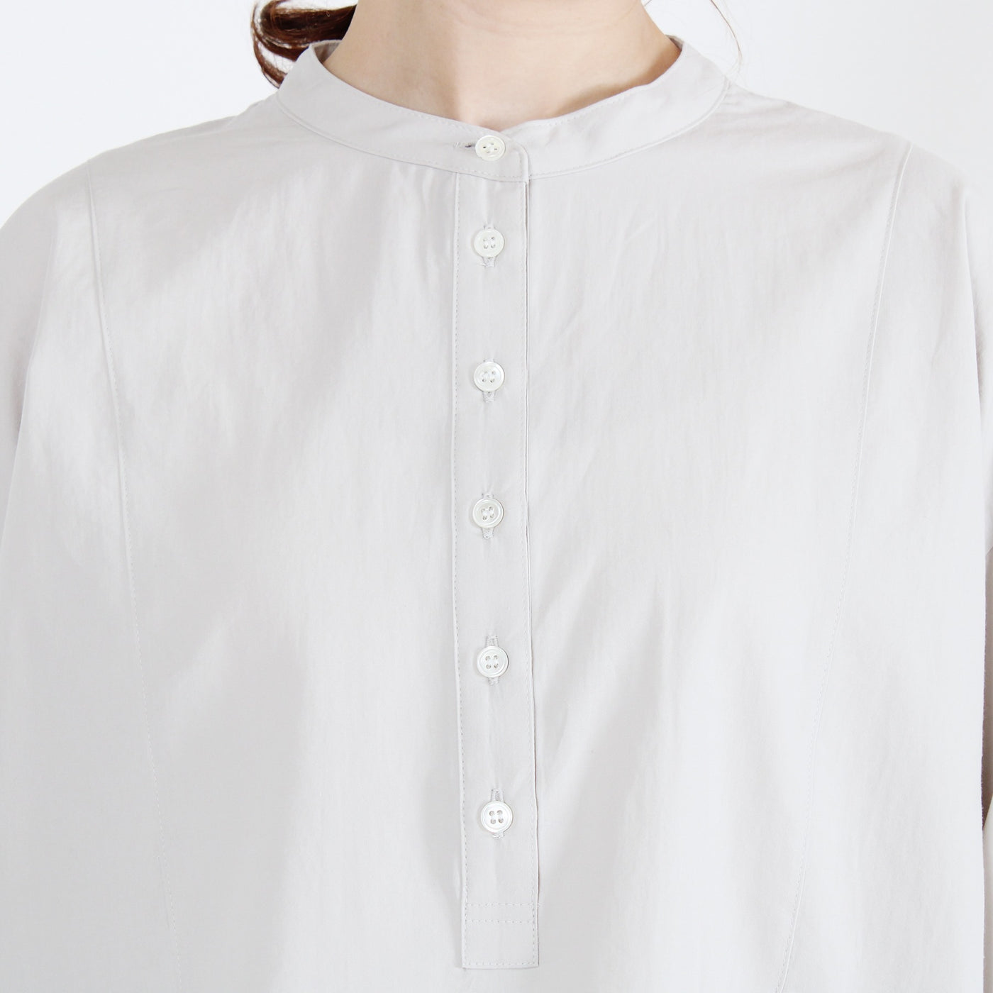 日本製 綿100% プルオーバーシャツ 近江晒ブロード使用