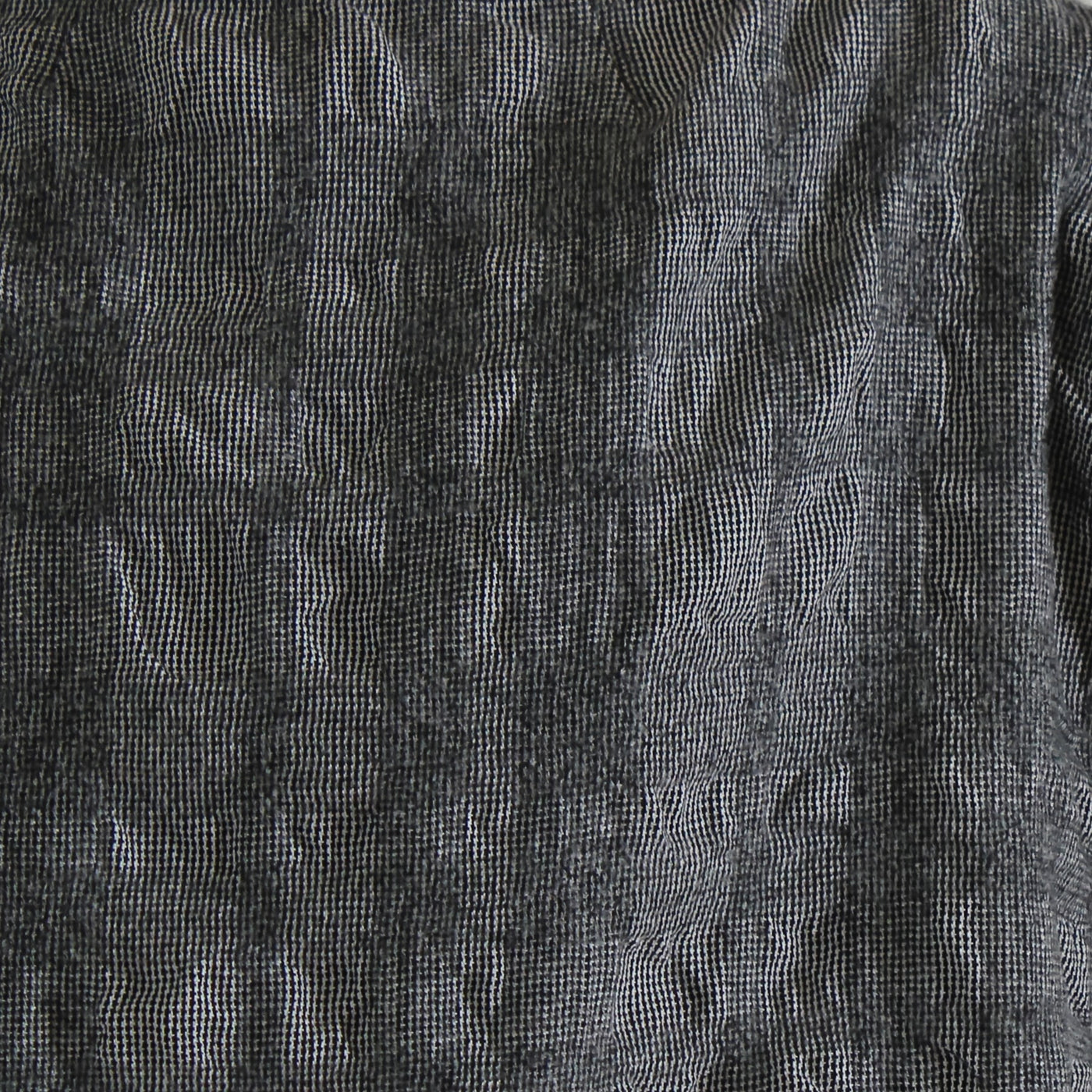 日本製 ウール混 ボトルネックプルオーバー ウールコットンシャーリングチェック使用