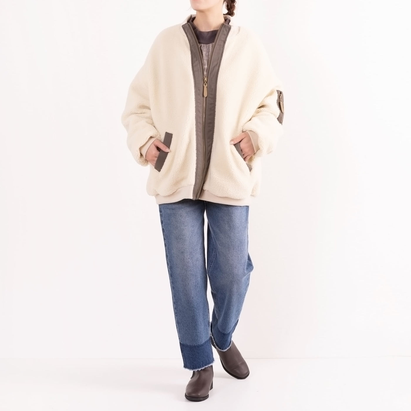 日本製レザー スクエアサイドゴアブーツ