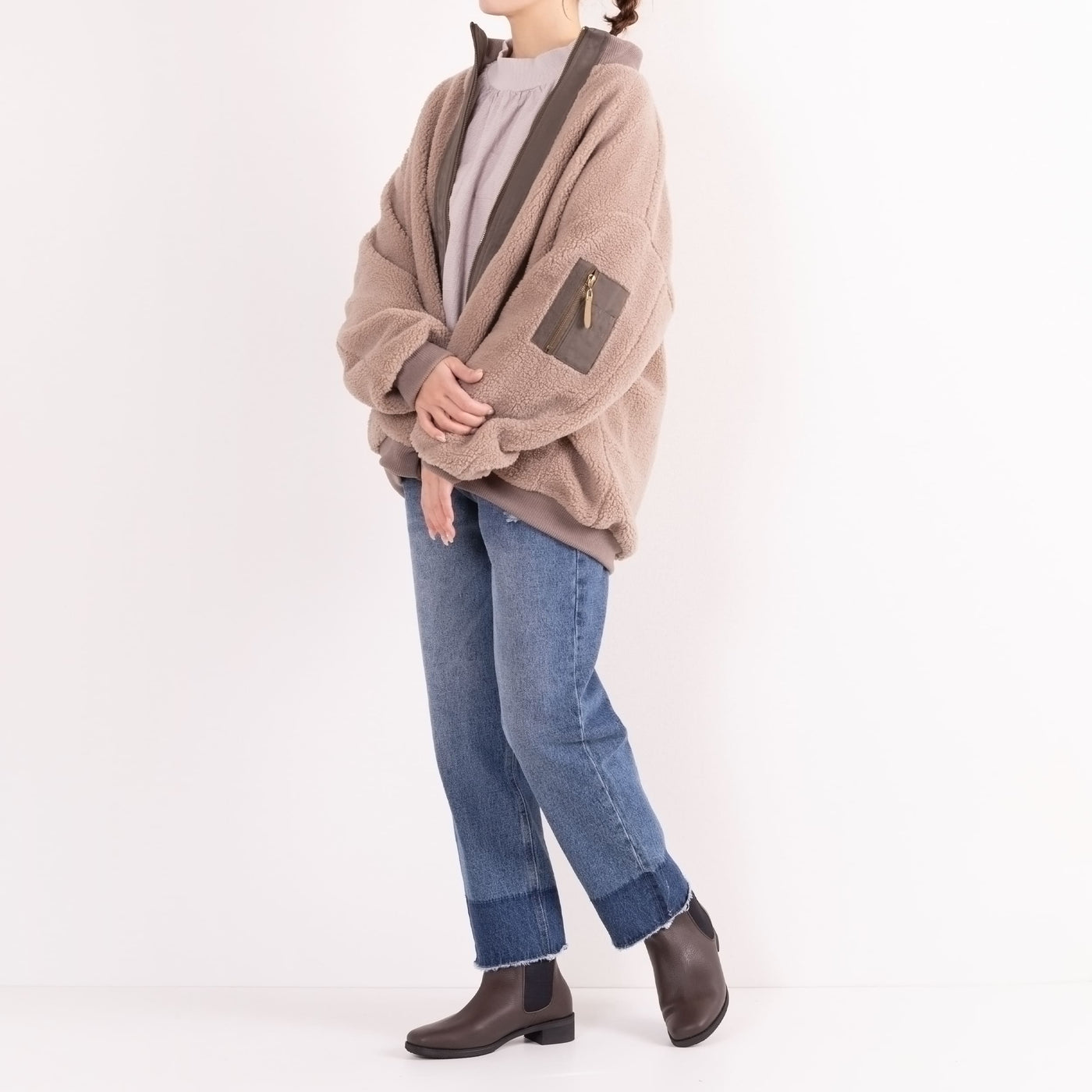 日本製レザー スクエアサイドゴアブーツ