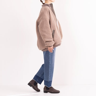 日本製レザー スクエアサイドゴアブーツ
