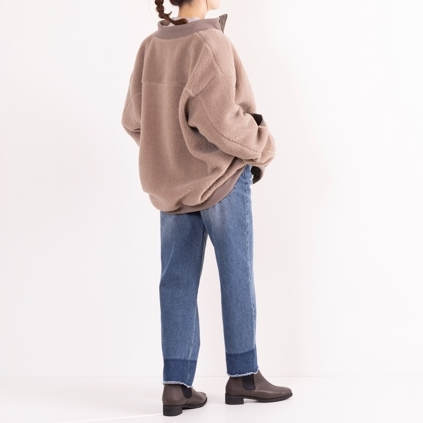 日本製レザー スクエアサイドゴアブーツ
