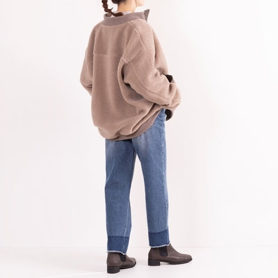 日本製レザー スクエアサイドゴアブーツ
