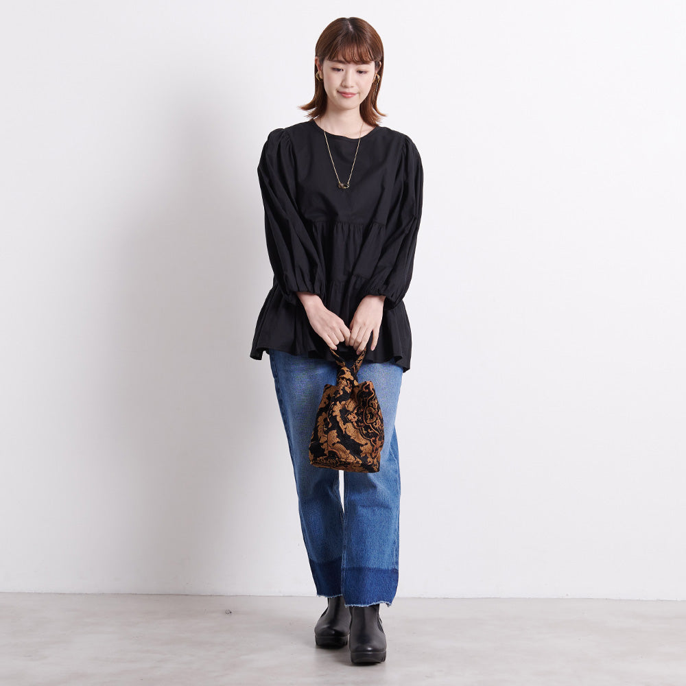 SALE】 Swaraj スワラージ ゴブランジャガード 巾着トート レディース