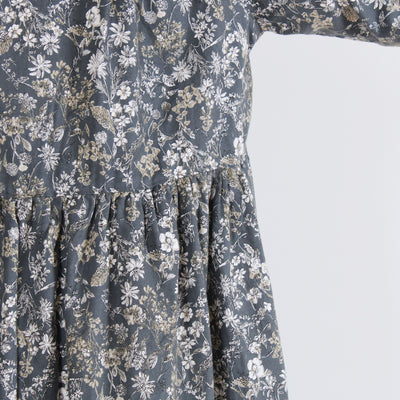 綿100% バイカラー前開き起毛ワンピース 20番手ビエラ起毛使用